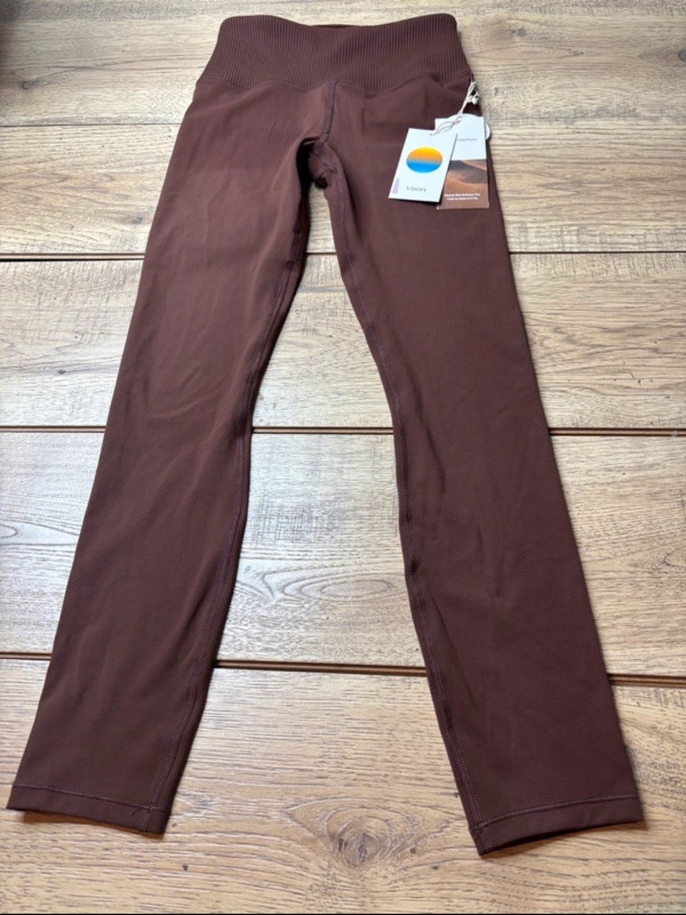 Vuori Studio Brown Rib Waist Leggings